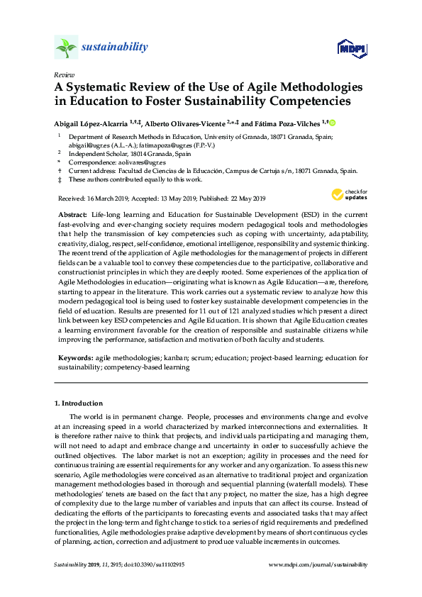 (PDF) A Systematic Review of the Use of Agile Methodologies in ...