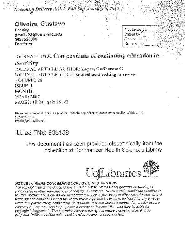(PDF) Enamel acid etching a review Daniela Thys Academia.edu