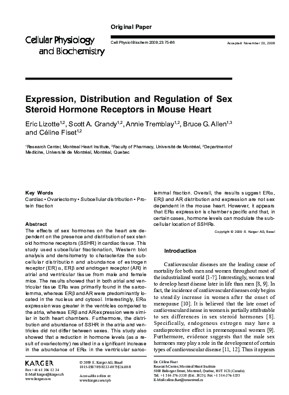 (PDF) Expression, Distribution and Regulation of Sex Steroid Hormone ...