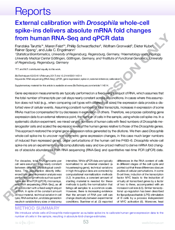 (PDF) External calibration with Drosophila whole-cell spike-ins ...
