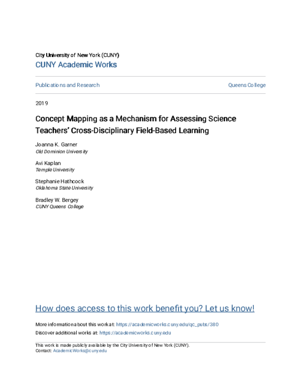 (PDF) Concept Mapping as a Mechanism for Assessing Science Teachers ...