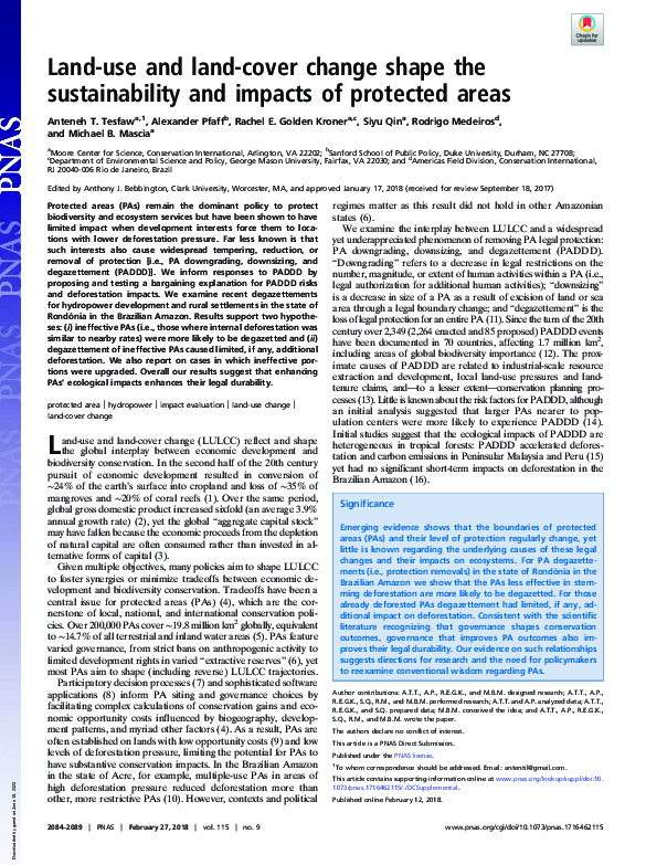 (PDF) Land-use and land-cover change shape the sustainability and ...
