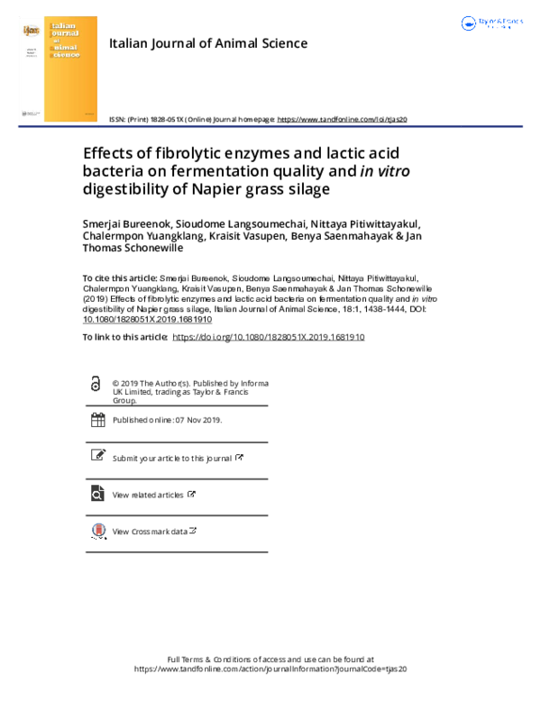 (PDF) Effects of fibrolytic enzymes and lactic acid bacteria on ...
