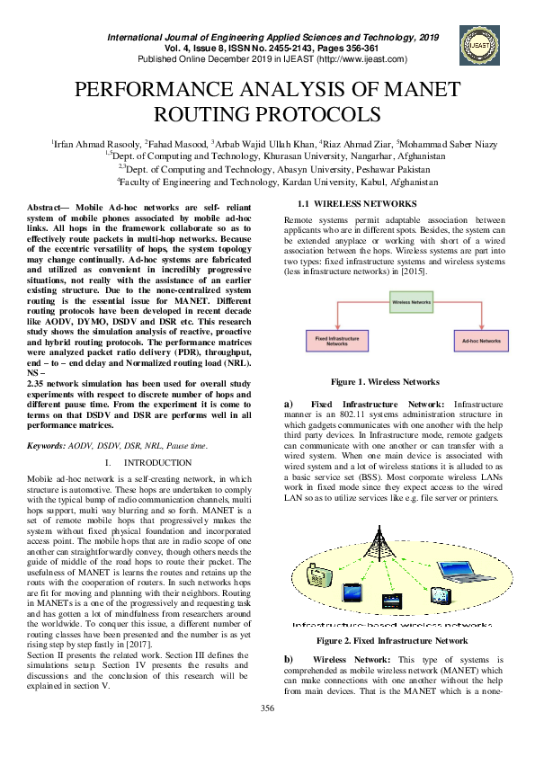 (PDF) Performance Analysis of Manet Routing Protocols