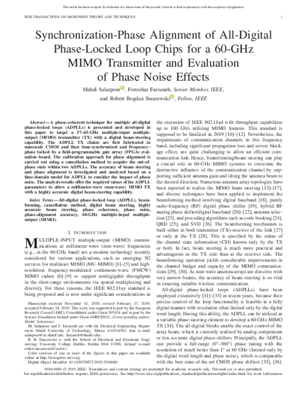 (PDF) Synchronization-Phase Alignment of All-Digital Phase-Locked Loop ...