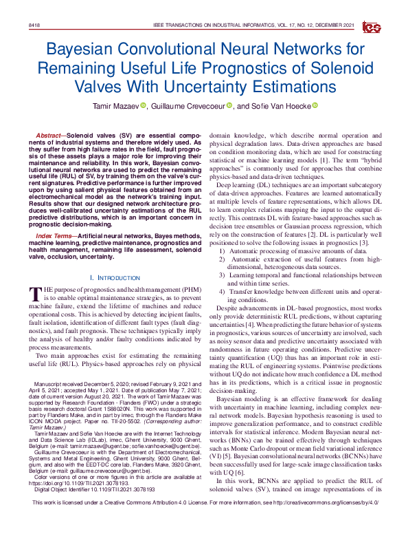 (PDF) Bayesian Convolutional Neural Networks for Remaining Useful Life ...