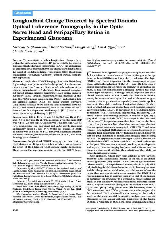 (PDF) Longitudinal Change Detected by Spectral Domain Optical Coherence ...