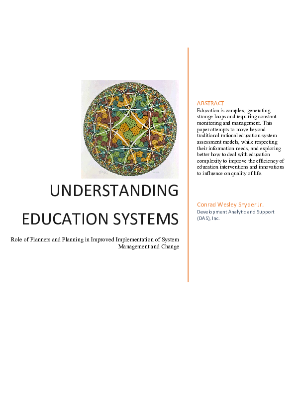 (DOC) Understanding education systems Role of Planners and Planning in ...