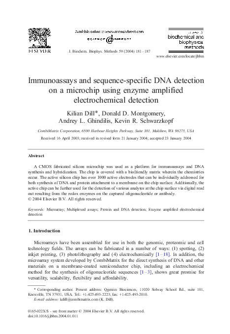 (PDF) Immunoassays and sequence-specific DNA detection on a microchip ...