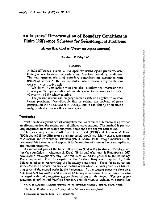(PDF) An Improved Representation of Boundary Conditions in Finite ...