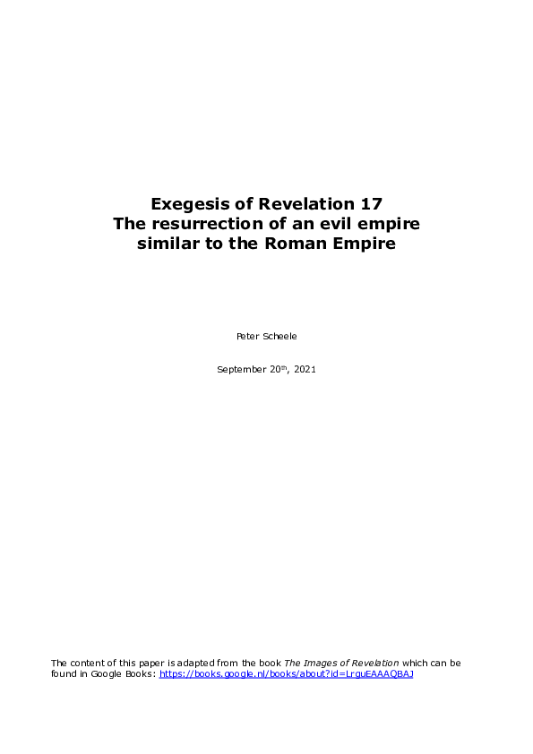 (PDF) Revelation 17: The resurrection of an empire similarly evil as ...