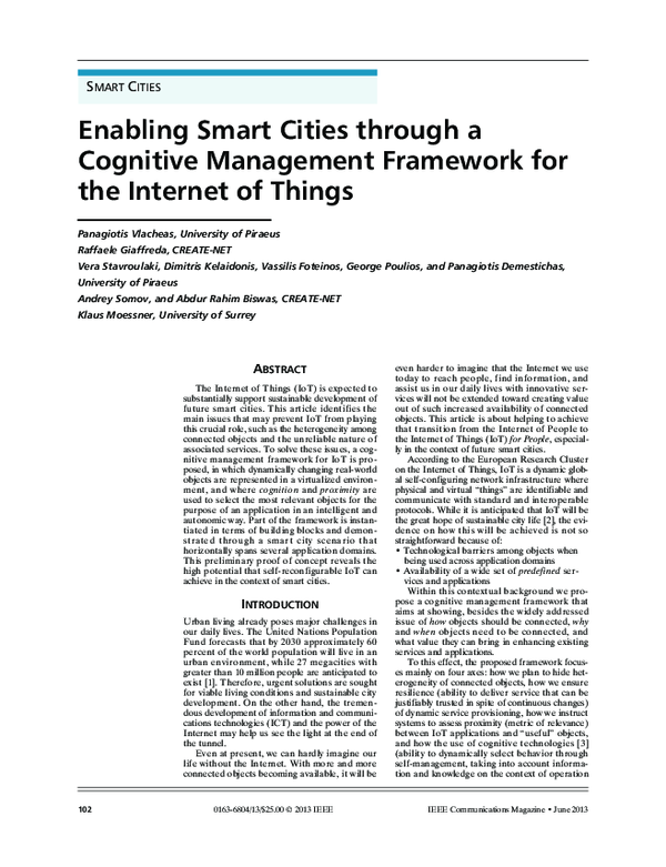 (PDF) Enabling smart cities through a cognitive management framework ...