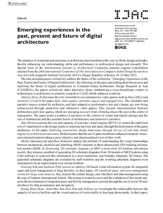 (PDF) Emerging experiences in the past, present and future of digital ...