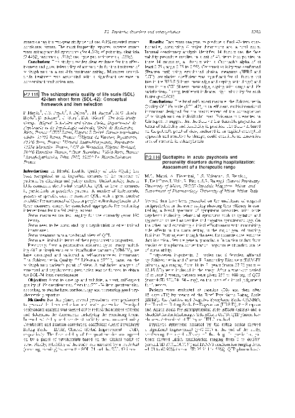 (PDF) P.2.115 The schizophrenia quality of life scale (SOL)42-item ...