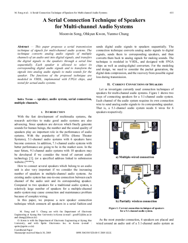(PDF) A serial connection technique of speakers for multi-channel audio ...