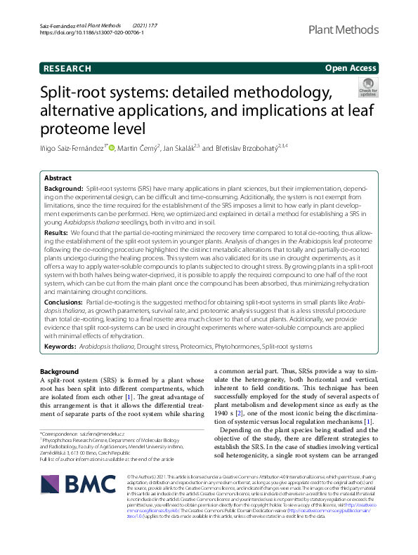 (PDF) Split-root systems: detailed methodology, alternative ...
