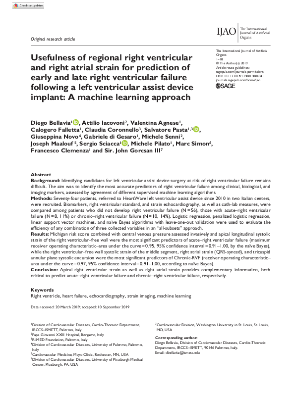 (PDF) Usefulness of regional right ventricular and right atrial strain ...