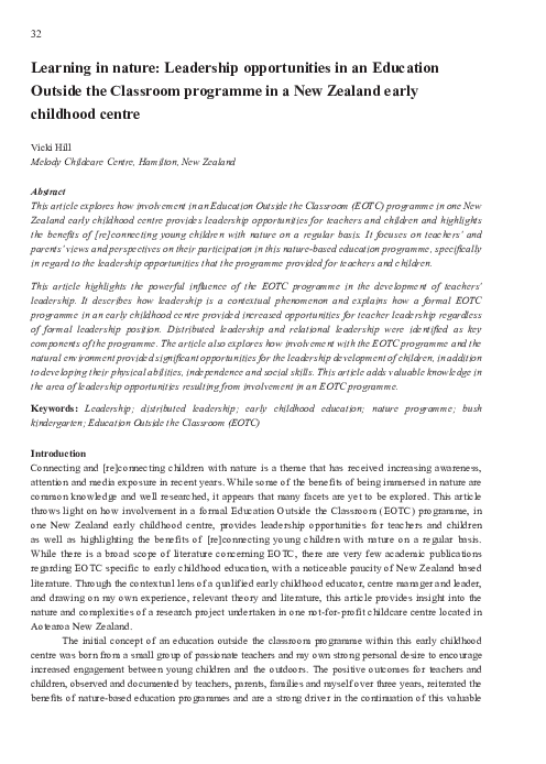 (PDF) Dispositions of a responsible early childhood education leader ...
