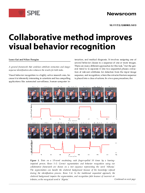 (PDF) Collaborative method improves visual behavior recognition