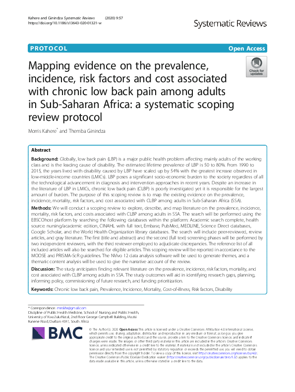 (PDF) Mapping evidence on the prevalence, incidence, risk factors and ...