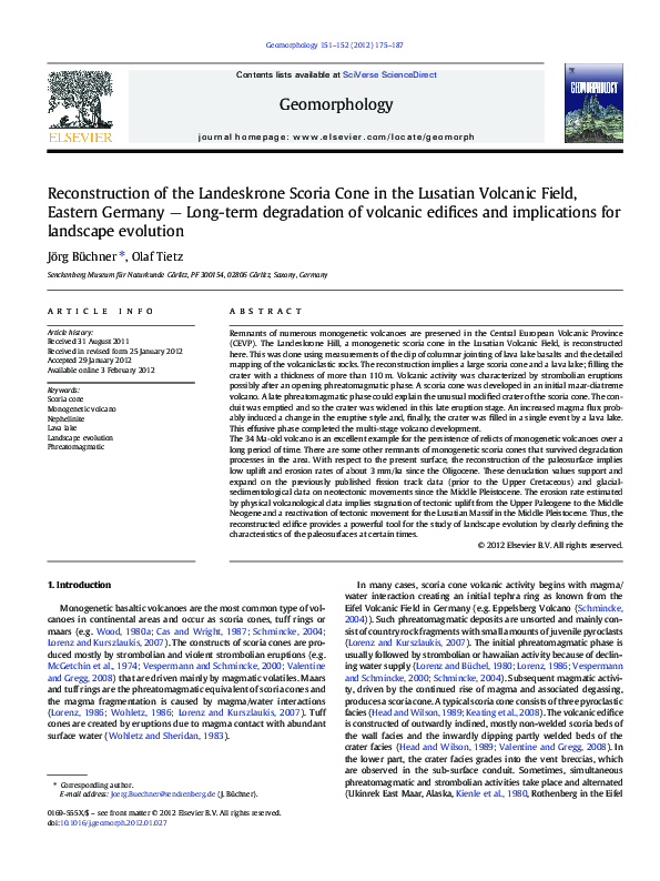 (PDF) Reconstruction of the Landeskrone Scoria Cone in the Lusatian ...
