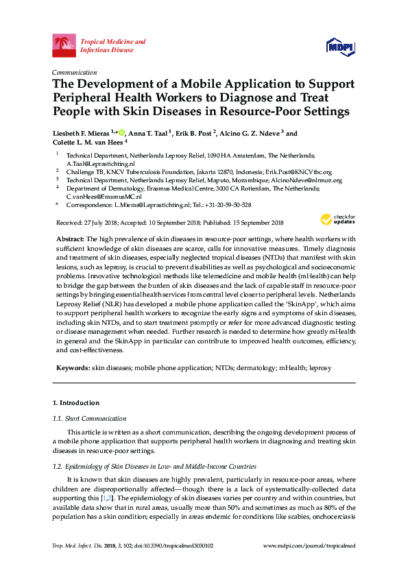 (PDF) The Development of a Mobile Application to Support Peripheral ...