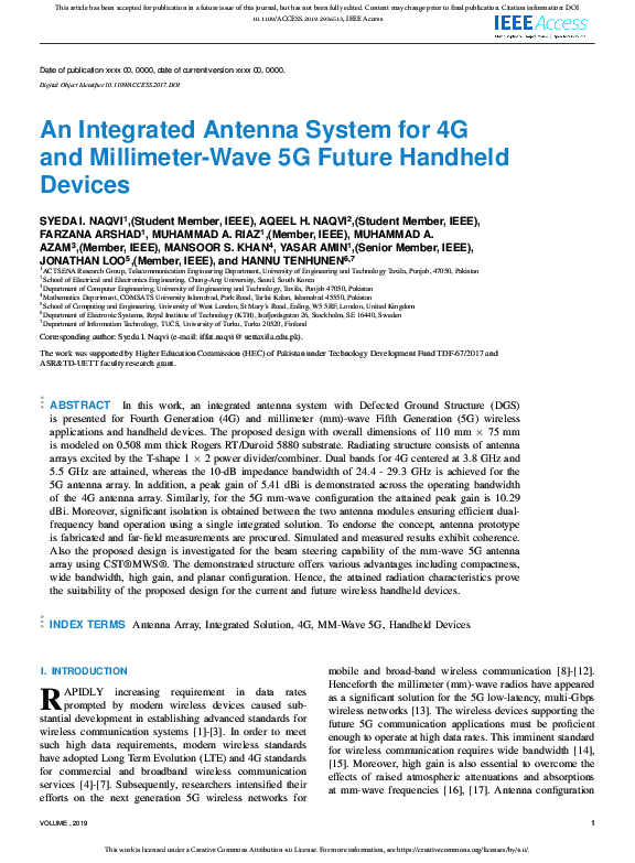 (PDF) An Integrated Antenna System for 4G and Millimeter-Wave 5G Future ...