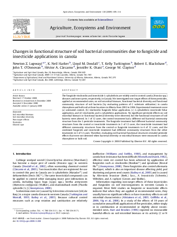 (PDF) Changes in functional structure of soil bacterial communities due ...