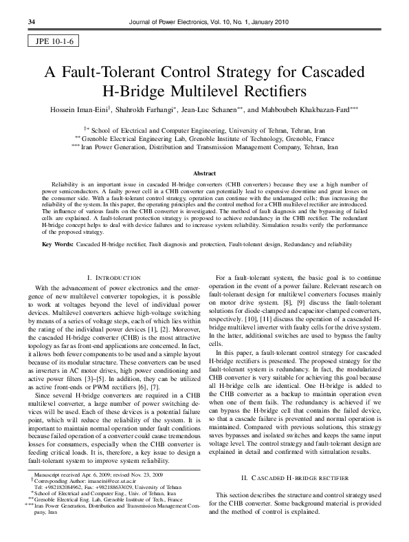 (PDF) A Fault-Tolerant Control Strategy for Cascaded H-Bridge ...