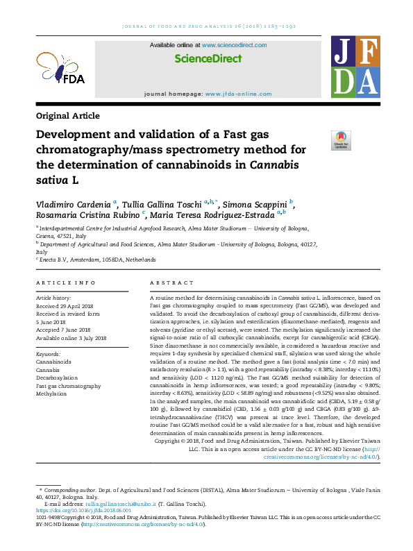 (PDF) Development and validation of a Fast gas chromatography/mass ...