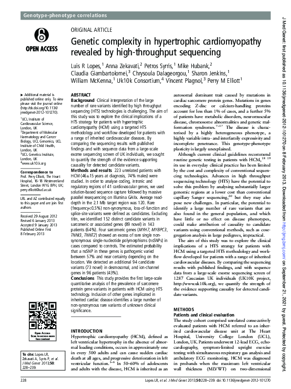 (PDF) Genetic complexity in hypertrophic cardiomyopathy revealed by ...