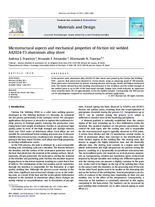 (PDF) Microstructural aspects and mechanical properties of friction ...