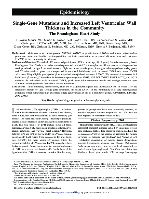 (PDF) Single-Gene Mutations and Increased Left Ventricular Wall ...