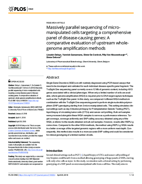 (PDF) Massively parallel sequencing of micro-manipulated cells ...