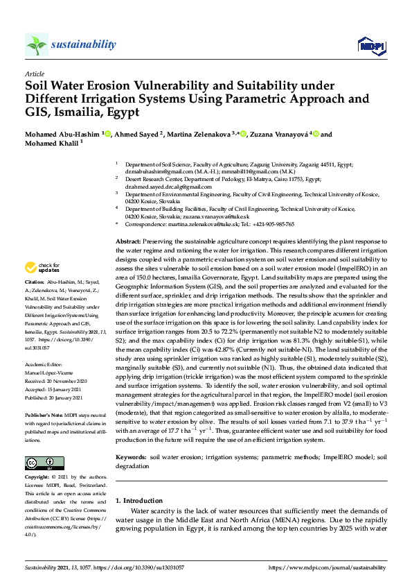 (PDF) Soil Water Erosion Vulnerability and Suitability under Different ...