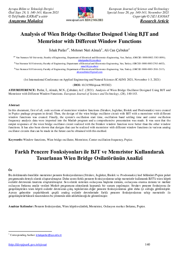 (PDF) Analysis of Wien Bridge Oscillator Designed Using BJT and ...