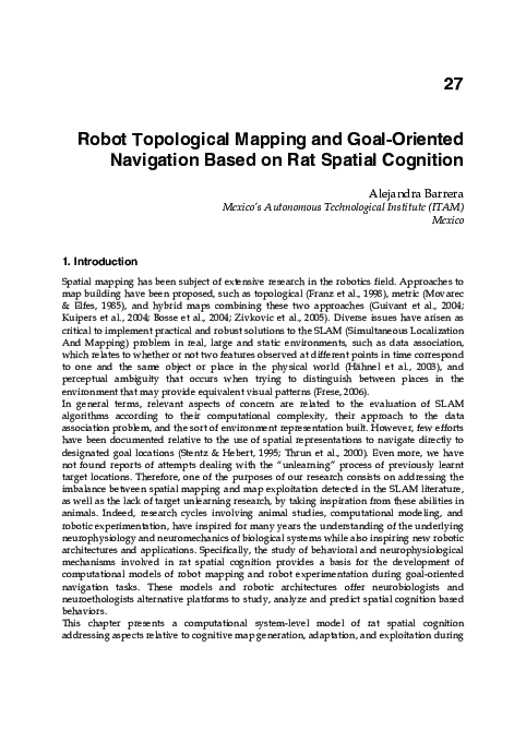 (PDF) Robot Topological Mapping and Goal-Oriented Navigation Based on ...