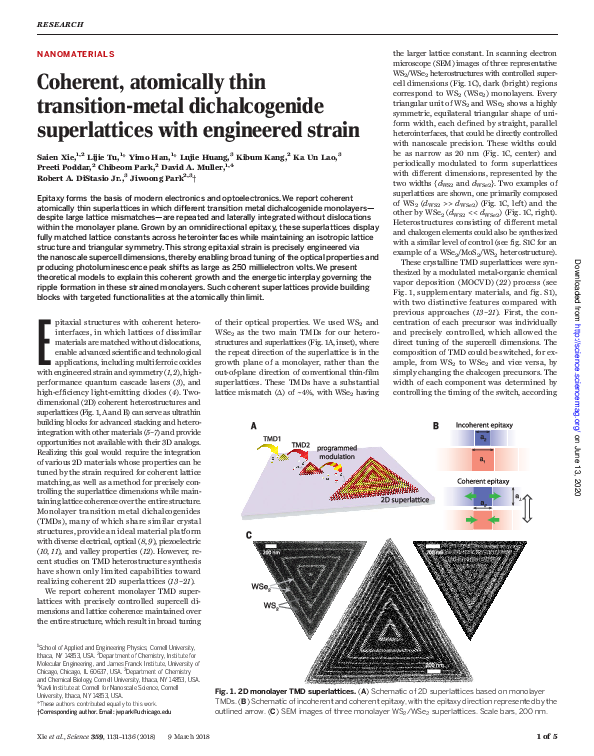 (PDF) Coherent, atomically thin transition-metal dichalcogenide ...