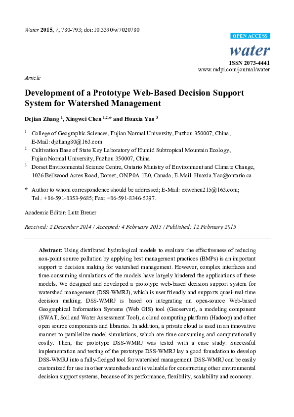 (PDF) Development of a Prototype Web-Based Decision Support System for ...