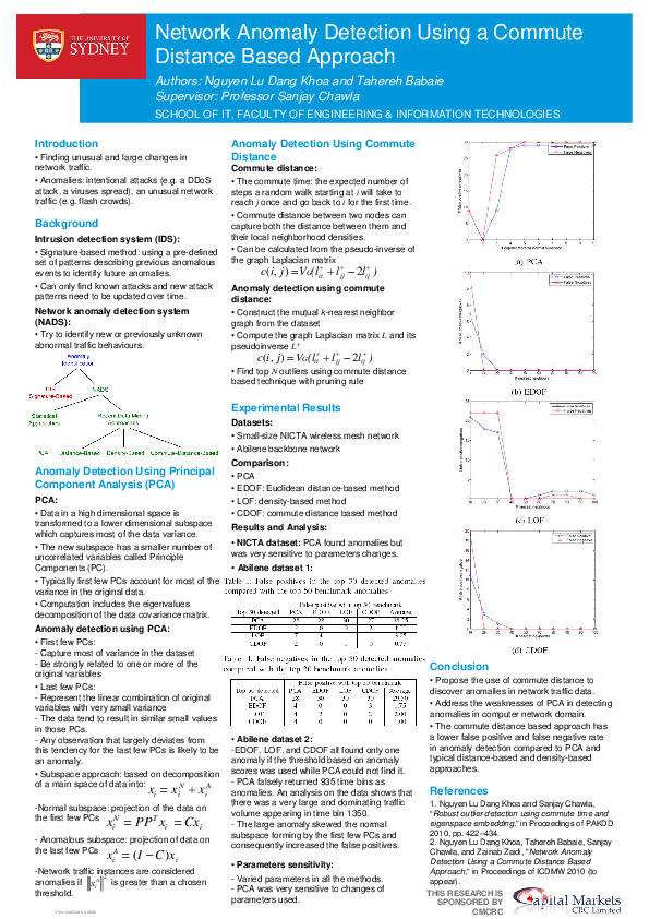 (PDF) Network Anomaly Detection Using a Commute Distance Based Approach