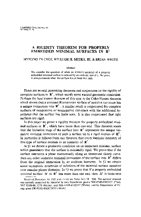 (PDF) A rigidity theorem for properly embedded minimal surfaces in ...