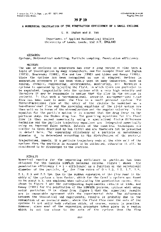 (PDF) 39 P 10 A numerical calculation of the penetration efficiency of ...