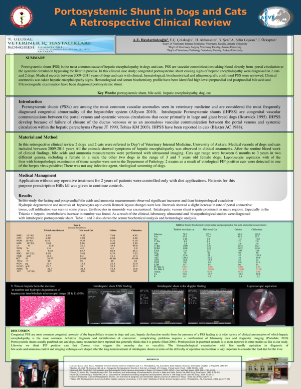 (PDF) Portosystemic Shunt in Dogs and Cats - A Retrospective Clinical ...