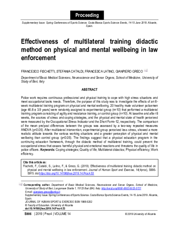 (PDF) Effectiveness of multilateral training didactic method on ...
