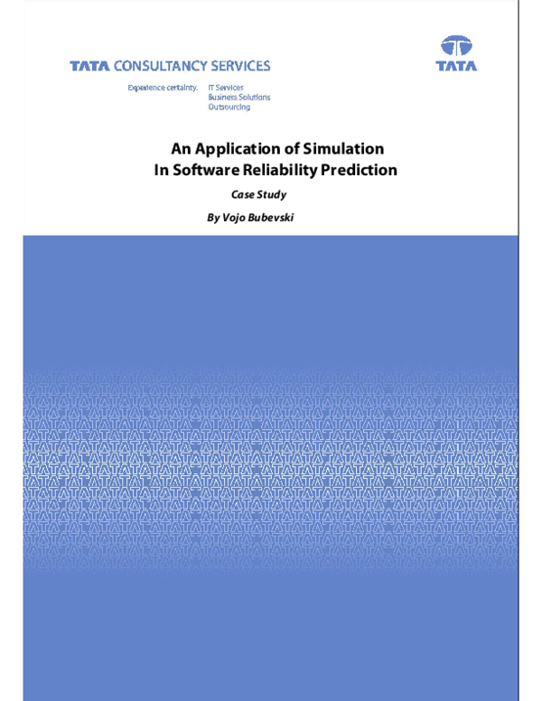 (PDF) An Application of Simulation In Software Reliability Prediction