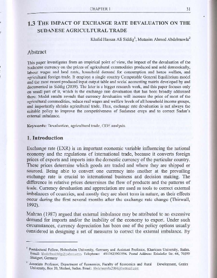 (PDF) The impact of exchange rate devaluation on the Sudanese ...
