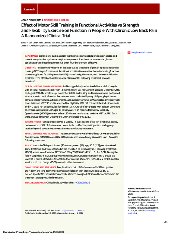 (PDF) Effect of Motor Skill Training in Functional Activities vs ...