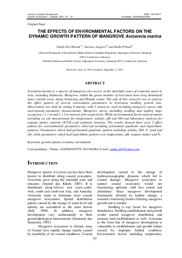 (PDF) THE EFFECTS OF ENVIRONMENTAL FACTORS ON THE DYNAMIC GROWTH ...