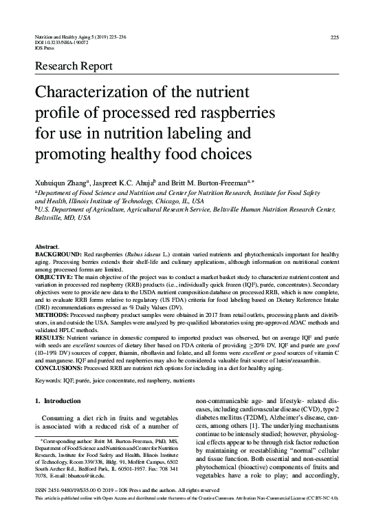 (PDF) Characterization of the nutrient profile of processed red ...