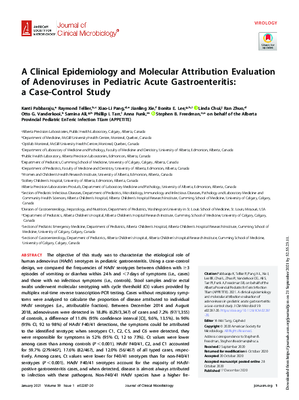 (PDF) A Clinical Epidemiology and Molecular Attribution Evaluation of